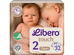 Підгузки дитячі LIBERO р.2 32шт Touch Розмір №2 3-6кг