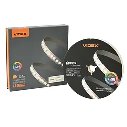 Стрічка Led Videx DC24V 60W 5M 6000K Ra98 IP20 (VL-LST28144-24126-B5) 