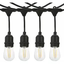 Вулична гірлянда з ретро лампами LED Edison 15 шт, 220V, 10 метрів з перехідником вуличний струнний світильник