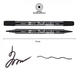 Набір маркерів Santi Brush Marker акварельні двосторонні 24 шт. (391056) - мініатюра 2