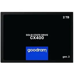 Твердотільний накопичувач SSD Goodram 2Tb, CX400 (Gen.2), SATA3, 2.5", TLC 3D, 550/500 МБ/с teh0019835