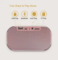 Цифровий світлодіодний будильник Бездротовий радіо Bluetooth-динамік з USB Приліжковий телефон Ноутбук, температура/3 Diamble - мініатюра 6
