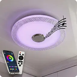 Люстра світлодіодна 517 Dlight RGB з пультом і колонкою 80Вт Білий (02158)