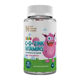 Вітаміни C&D+Zinc - 60 gummies