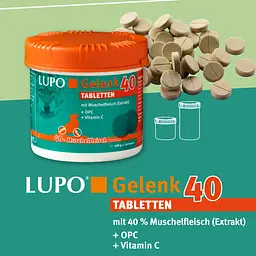 Добавка для зміцнення суглобів і кісток собак Luposan GelenkKraft 40 Tabletten 400 шт. - мініатюра 5