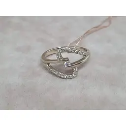 Золоте кільце з діамантами. 9411283 17,5 - мініатюра 4