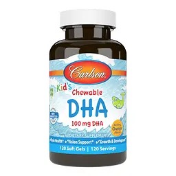 Жирні кислоти Carlson Labs Kid's Chewable DHA, 120 капсул
