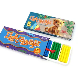 Пластилін восковий Little Artist 5 кольорів 100 г зі стеком (832535)