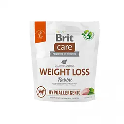Сухий корм Brit Care Dog Hypoallergenic Weight Loss для собак із зайвою вагою, гіпоалергенний із кроликом 1 кг (арт.172223/559183)