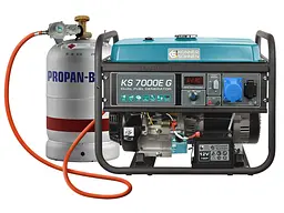 Генератор бензиновий газ/бензин Konner&Sohnen 5/5.5 кВт KS 7000E G - мініатюра 2