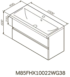 Тумба підвісна AM.PM X - Joy 100 см з умывальником (M85-FHX1002-WC1002WG38) - мініатюра 9