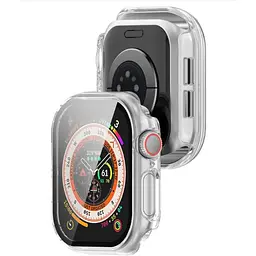 Чохол-накладка DK для Apple Watch 46mm (Series 10) Пластик Gloss Glass Full Cover (clear) - мініатюра 2