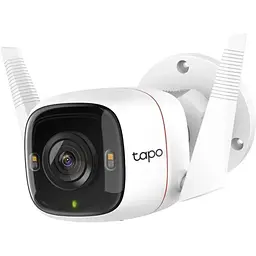 IP камера TP-Link Tapo C320WS, White, 4 Мп (2560x1440/15 fps), 1/3` CMOS, H.264, f/1.61, f=3.18 мм, WiFi (2.4 GHz), день/ніч, LED+ІЧ-підсвічування 850 нм до 30 м, двосторонній аудіозв'язок, microSD, IP66, iOS 10+ / Android 5.0+