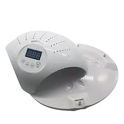 Гібридна манікюрна лампа SUN 669 для двох рук одночасно UV+LED 48W White - мініатюра 5