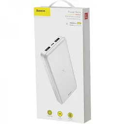 Портативна батарея Powerbank Baseus M36 Wireless Charger 10000 mAh PPALL-M3602 White - мініатюра 2