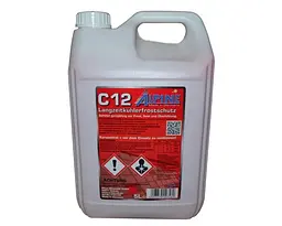 Антифриз Alpine C12 Langzeitkuhlerfrostschutz ready-mix -36 ° C червоний 5л - мініатюра 1