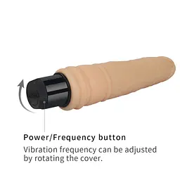 Вібратор Lovetoy Real Feel Cyberskin Vibrator Flesh 7, 5, 20 см тілесний - мініатюра 2