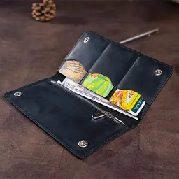 Чоловічий шкіряний гаманець Shvigel 19х9.5х1 см acs0016060 - мініатюра 9