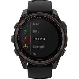 Смарт-годинник Garmin Fenix 8 Solar Sapphire 47mm Carbon Gray DLC Titanium with Black/Pebble Gray Silicone Band (010-02906-11) [115067] - мініатюра 9
