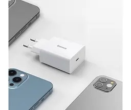 Мережевий зарядний пристрій Baseus Speed Mini PD Charger 20W (CCFS-SN02) White [67420] - мініатюра 8