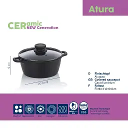 Каструля з кришкою KELA Atura, 20 см, 1,7 л (15170)
