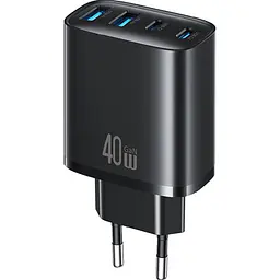 Мережевий зарядний пристрій Usams T70 2хUSB-A + 2хUSB-С 40W Black (CC330TC01) [164376]