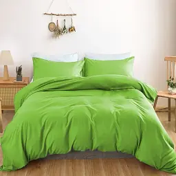 Простирадло MirSon Satin Light Pro 10-013 Lettuce 150х220 см салатове (2200010174861) - мініатюра 2