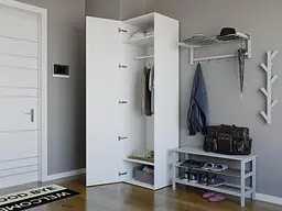 Шафа з полицею та штангою Moreli TS-12 600х2180х520 мм Білий (zg-s12-white) - мініатюра 2