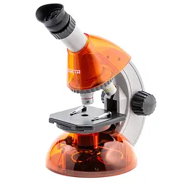 Мікроскоп дитячій SIGETA MIXI 40x-640x Orange з адаптером для смартфона та набором для дослідів (65913) - мініатюра 3