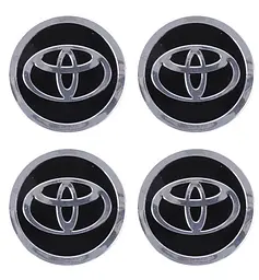 Наклейка на ковпак Toyota 90 мм чорний 4 шт