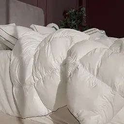 Ковдра MirSon Imperial Delight пухова демісезонна 110х140 см біла з зеленим кантом - мініатюра 6