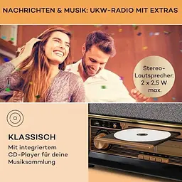 Стереосистема ретро Auna Belle Epoque Retro Stereo (10040055) - мініатюра 4