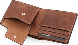 Чоловічий шкіряний портмоне GRANDE PELLE 11х9х2 см acs0024467 - мініатюра 5