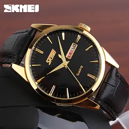 Наручний годинник чоловічий 9073GDBK-B Gold-Black men Skmei acs0029907 - мініатюра 3