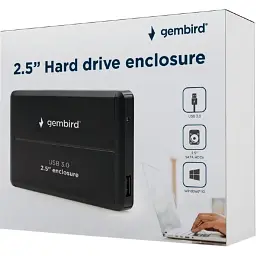 Зовнішня кишеня Gembird 2.5` USB 3.0 Black (EE2-U3S-2) [124678] - мініатюра 4