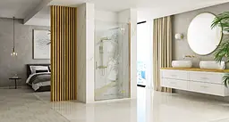 Душові двері Rea Hugo 80 brushed gold REA-K8410 - мініатюра 2