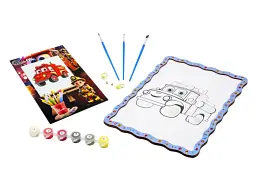 Картина за номерами Пожежна машина, Puzzleоk (А4)