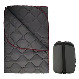 Ковдра тактична кемпінгова з чохлом Grey 150 × 200 см KT7001004 з кнопками для використання під пончо