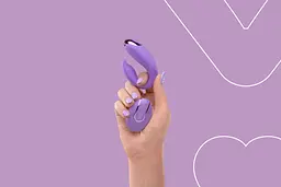 Вібратор для пар FairyGasm PleasureBerry violet, зарядний кейс, пульт ДК - мініатюра 10