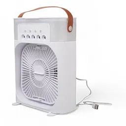 Вентилятор Air Cooler Fan USB з зволожувачем повітря та підсвічуванням (Білий) - мініатюра 5