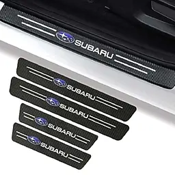 Захисна плівка накладка на пороги для Subaru Чорний Карбон 4 шт
