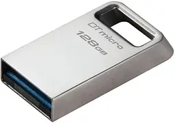USB Flash Kingston USB 3.2 DT Micro Metal 200Mb/s 128GB Silver - мініатюра 2