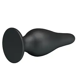 Анальна пробка Pretty Love Sturdy Silicone Anal Plug 15.4 см (чорний) - мініатюра 2