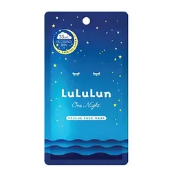 LULULUN Face Mask One Night Rescue Brightening тканинна маска проти тьмяності шкіри, 1 шт х 5 уп - мініатюра 2