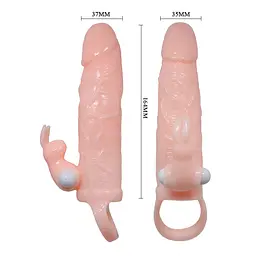 Насадка на член - Brave Man Vibrating Penis Sleeve 5,91" Flesh - мініатюра 6