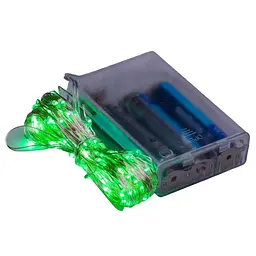 Гірлянда Роса GarlandoPro нитка GarlandoPro 100 LED довжина 10 м на батарейках, зелений (1733031GR) - мініатюра 6