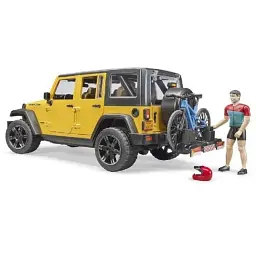 Автомодель Джип Jeep Wrangler Rubicon 1:16 з фігуркою велосипедиста пластикова різнобарвна - мініатюра 3