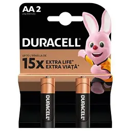 Батарейка Duracell AA лужні 2 шт. в упаковці (5000394058163 / 81551267) - мініатюра 2
