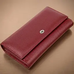 Сучасний гаманець для жінок ST Leather 19392 темно-червоний