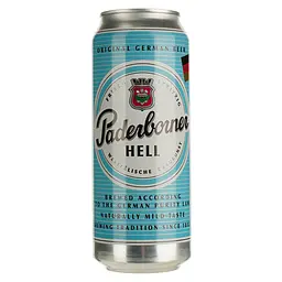 Уцінка. Пиво Paderborner Hell світле 5.1% 0.5 л з/б 